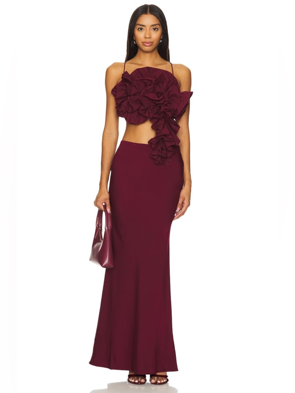Revolve Camila Cohelo Hera Top in Oxblood Red Medium NEW plum